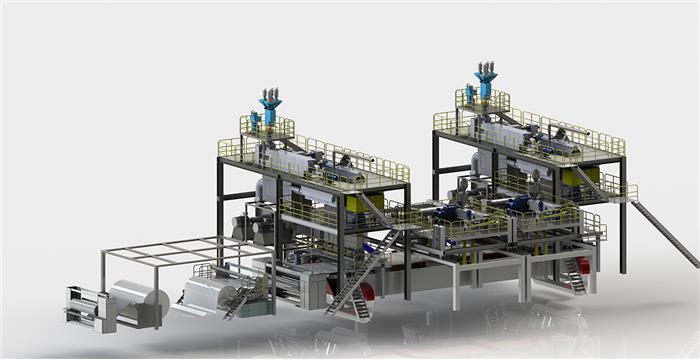 SMMS紡熔非織造布生產線（四模頭）